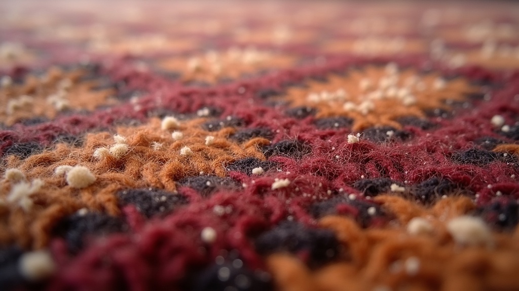 Close-up of hand-knotted wool pile texture typical of Afghan rugs