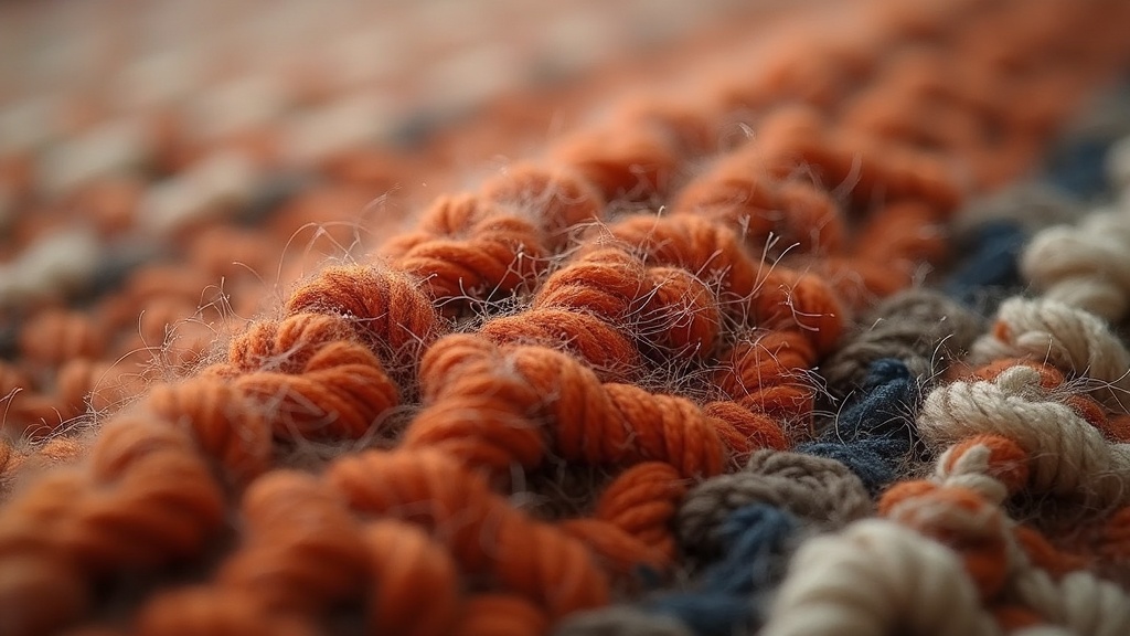 Close-up of hand-knotted pile texture illustrating regional weaving density