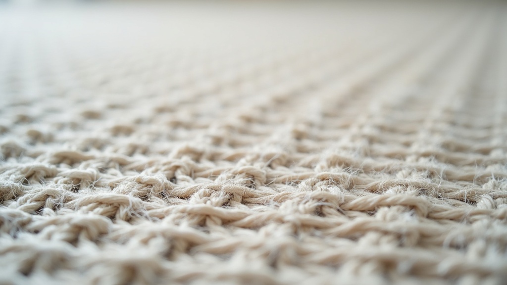 Close-up weave detail of a synthetic outdoor rug fiber built for porch and patio use