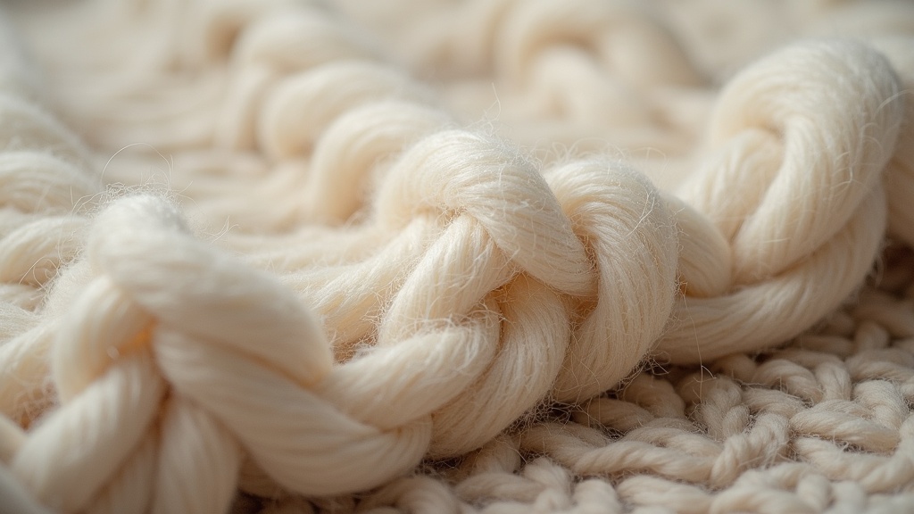 Close-up of wool rug pile and knot structure relevant to moth damage in wool rugs