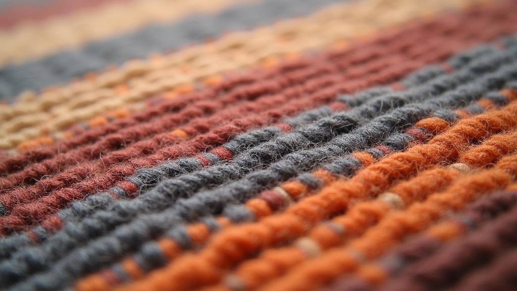 Close-up of kilim flatweave slit-weave technique showing warp and weft threads